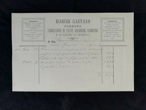 Fattura ferrara marchi gaetano - fattura,